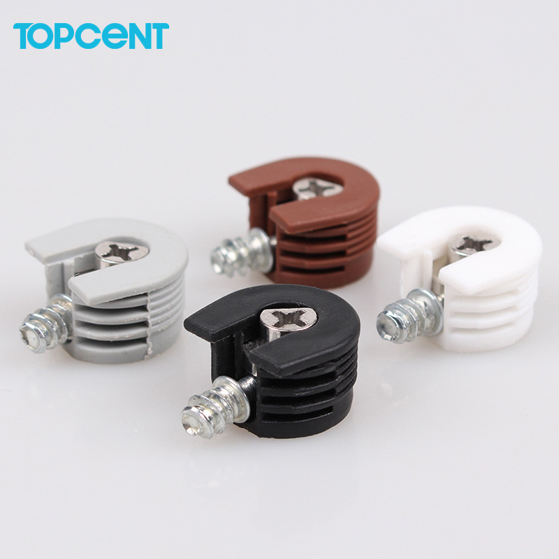 TOPCENT Furniture Wood Fastener Connecting Bolt Cam Plastic Shelf Rafix Cabinet Fitting