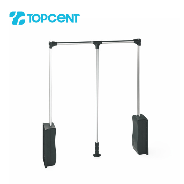 TOPCENT Hanging Clothes Wardrobe Lift Rail Organizer Storage System Pull Down Closet Rod