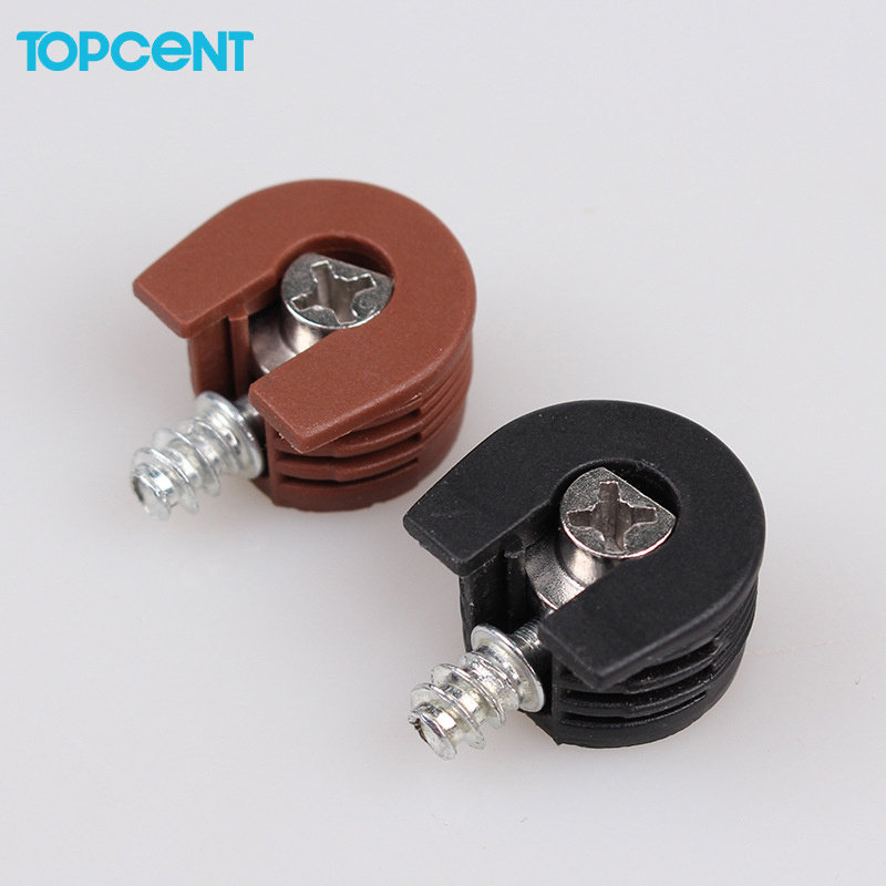 TOPCENT Furniture Wood Fastener Connecting Bolt Cam Plastic Shelf Rafix Cabinet Fitting