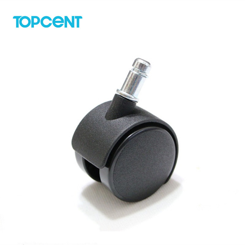 TOPCENT 2 Inch Nylon Plastic Replacement Caster Swivel Furniture Wheels Floor Protecting Office Chair Swivel Caster