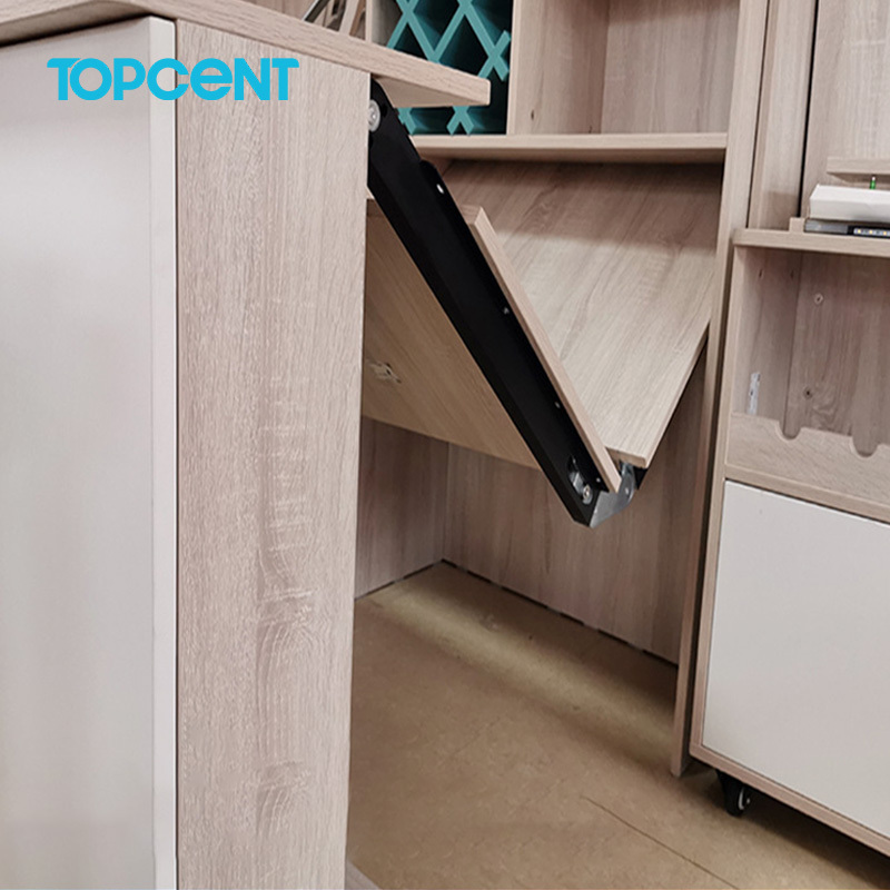 TOPCENT Down Fold Sliding Murphy Desk Hardware Furniture Space Saving Functional System Table Extension Hardware