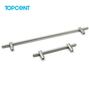 TOPCENT Cabinet Pulls Hardware Brushed Nickel Square Bar Drawer Door Handles