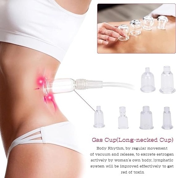 Multifunctional Vacuum Therapy Machine With Cupping Sets Scraping Massager For Body Shape And Facial And Breast Care