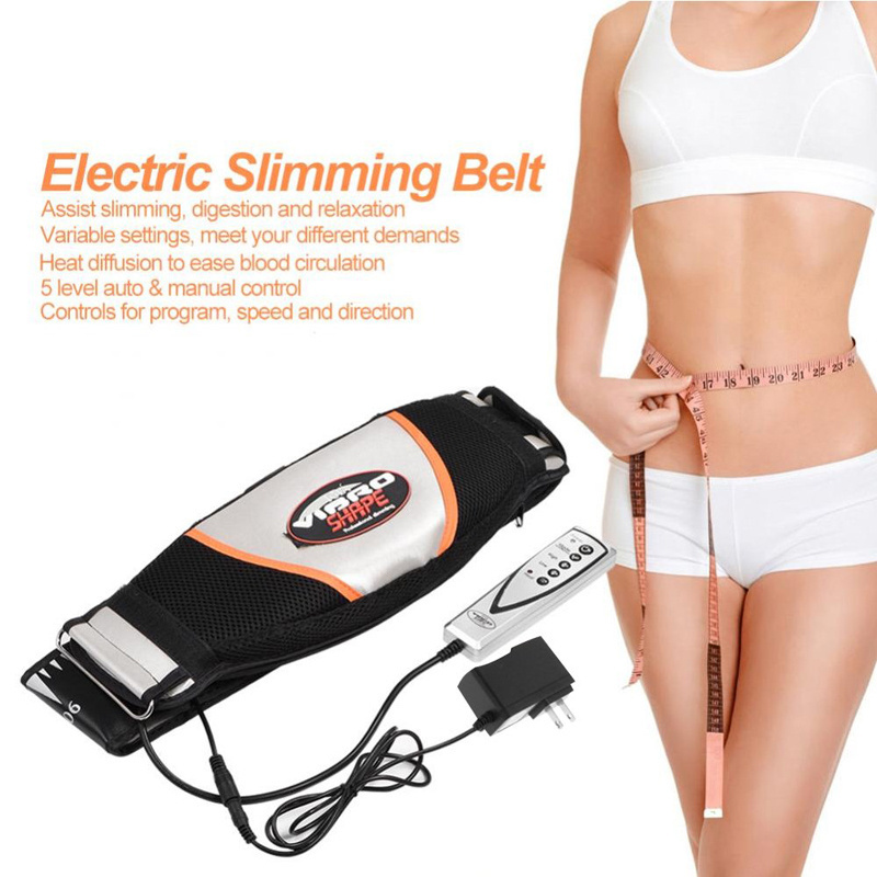 Electric Vibrating Massager Waist Trimmer Slimming Heating Belt with, Weight Loss Burning Fat on Belly Abdomen Full Body