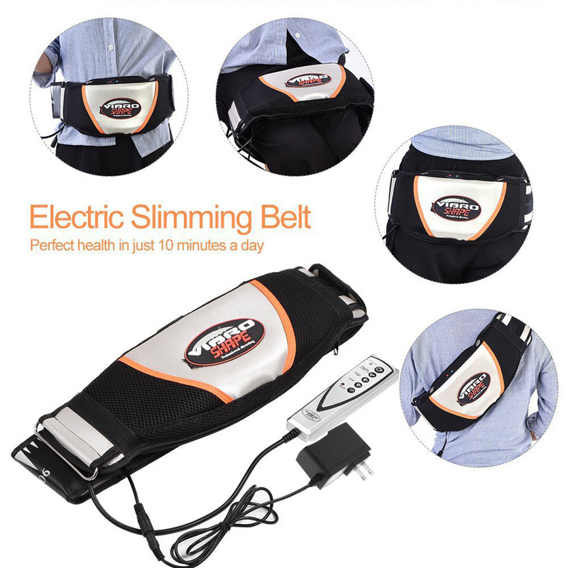 Electric Vibrating Massager Waist Trimmer Slimming Heating Belt with, Weight Loss Burning Fat on Belly Abdomen Full Body