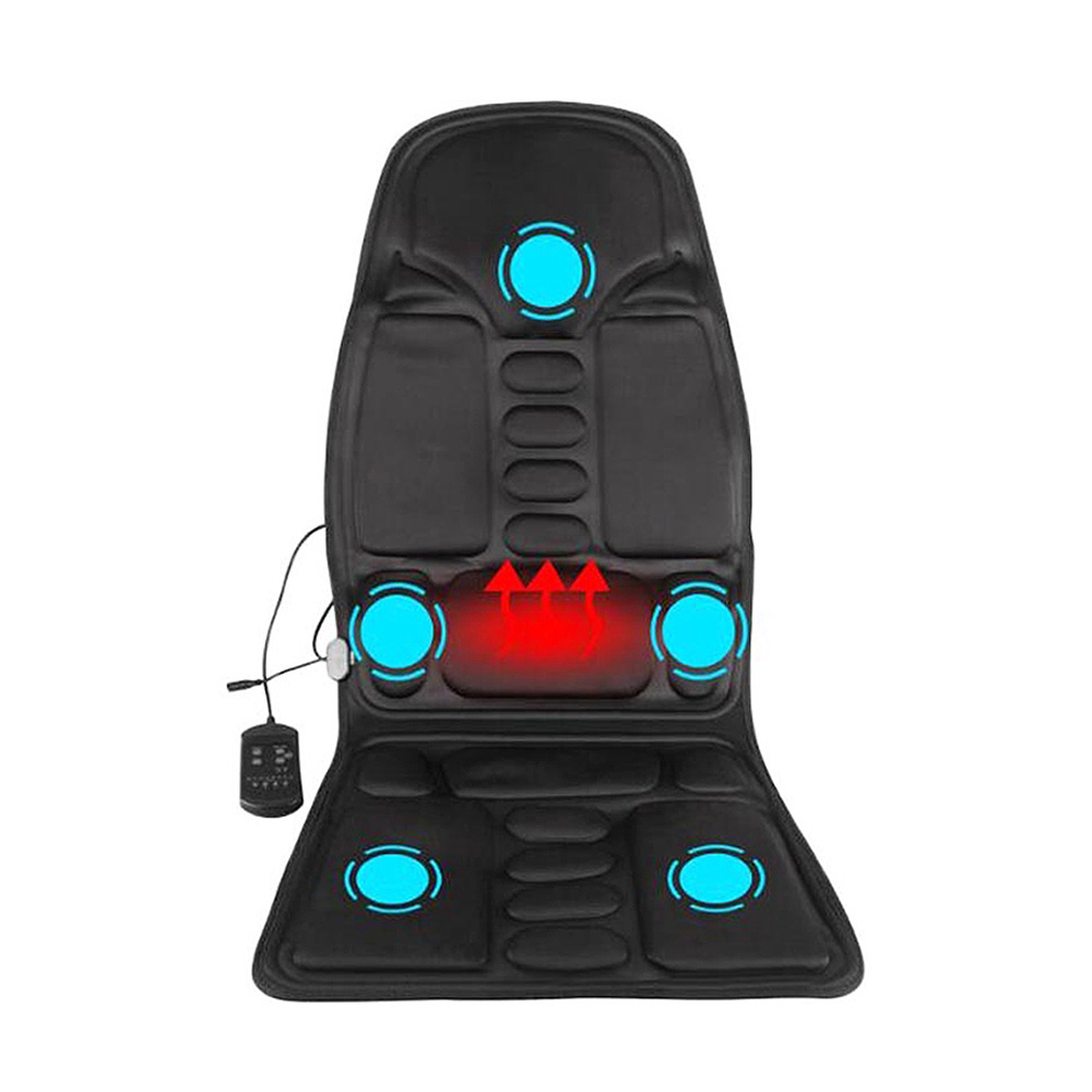 Portable Massager Chair Electric Heated Vibrating Seat Back Neck For Car Home Office Cushion Mattress Pain Relief