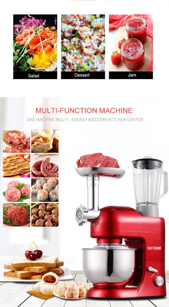 Cheftronic Smart Kitchen Robot 1800W 6.5L Multifunction food processor stand mixer blender