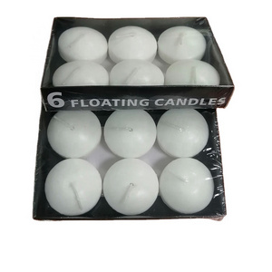 Topchina wholesale water floating candle wax color tea light for home decoration wedding party