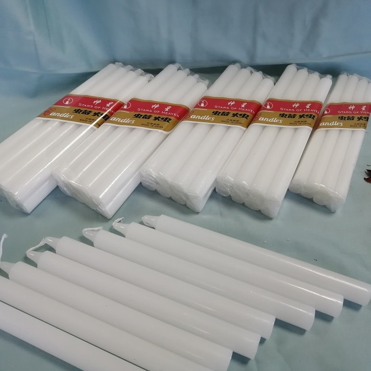 100% pure paraffin wax Nigerian religious White Stick candles wholesale Cheap price candle bulk for votive activity