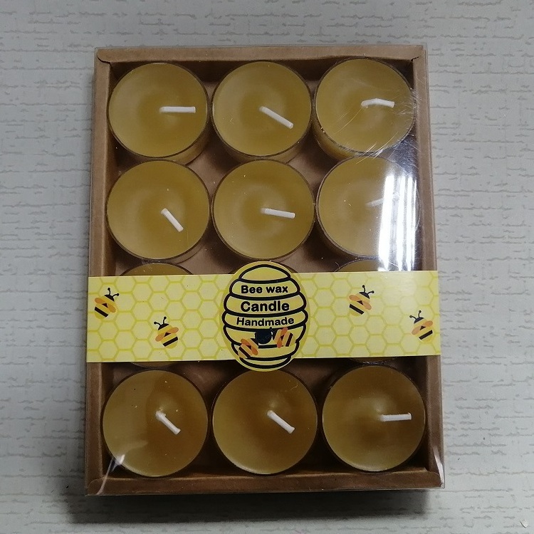 100% Pure Natural Yellow Beeswax Tealight Candles Wholesale Scented Candles for Parties for Home Decor