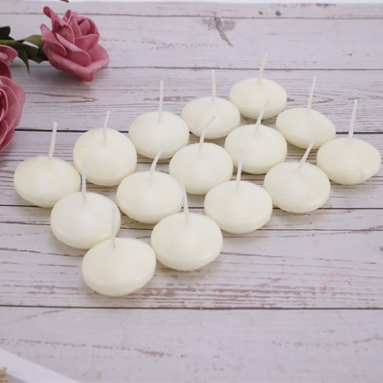 High Quality Floating Candles in 38Grams White Decorative Smokeless Floating Candles in Water For Wedding and Home Decoration