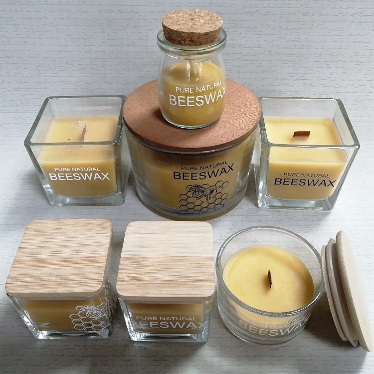 ODM OEM 100% Pure Organic Natural Yellow Beeswax Square Candles Wholesale Scented Candles for Parties for Home Deco