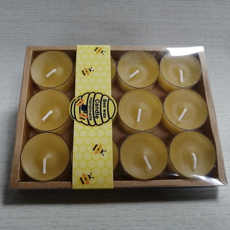 100% Pure Natural Yellow Beeswax Tealight Candles Wholesale Scented Candles for Parties for Home Decor