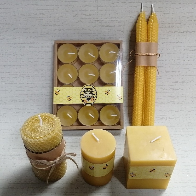 ODM OEM 100% Pure Organic Natural Yellow Beeswax Square Candles Wholesale Scented Candles for Parties for Home Deco