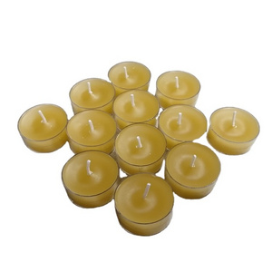 100% Pure Natural Yellow Beeswax Tealight Candles Wholesale Scented Candles for Parties for Home Decor