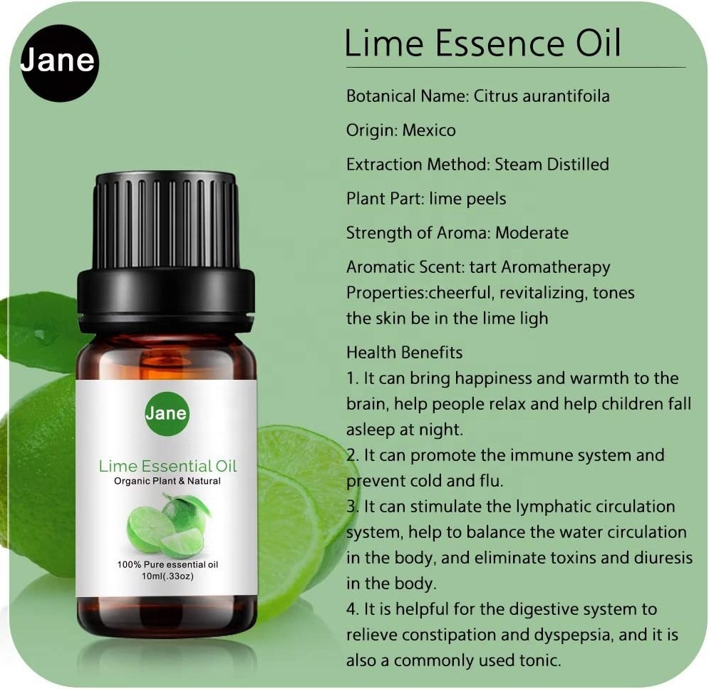 Lime Essential Oil, 100% Pure Organic Natural Aroma Lime Oil for Diffuser, Massage, Yoga, Meditation, Bath, Skin Care