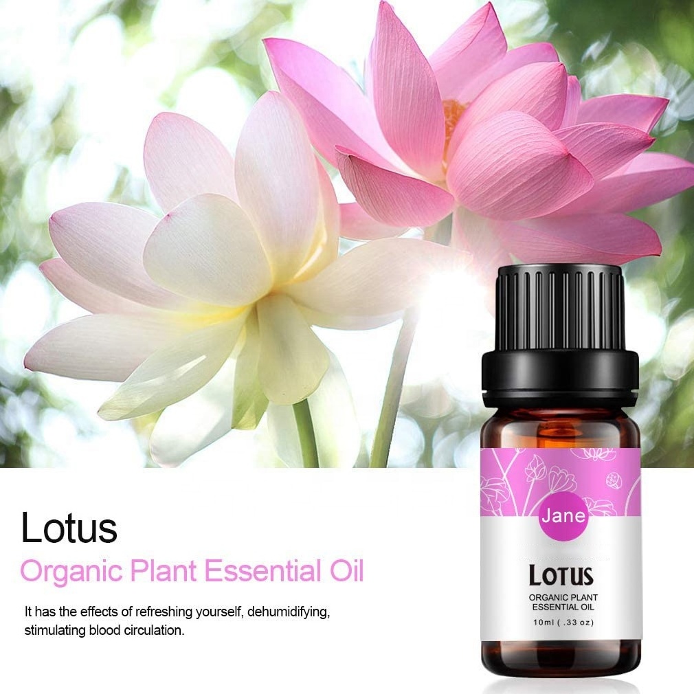 Lotus Essential Oil 100% Pure Oganic Plant Natrual Flower Essential Oil for Diffuser Massage Skin Care Sleep shower gel candle