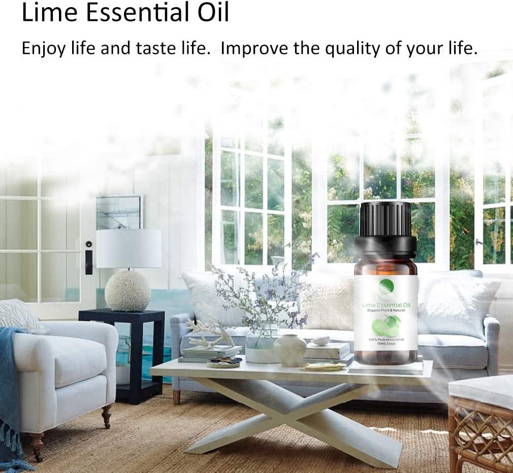 Lime Essential Oil, 100% Pure Organic Natural Aroma Lime Oil for Diffuser, Massage, Yoga, Meditation, Bath, Skin Care