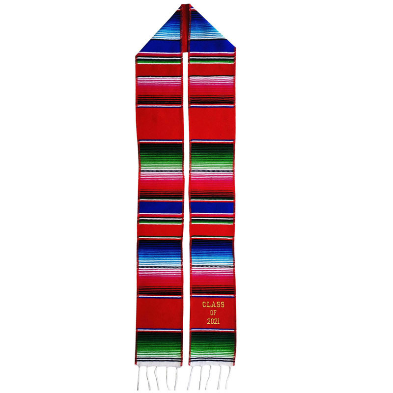 mixed colors 2023 hispanic  mexican sarape graduation sash Stole Stoll