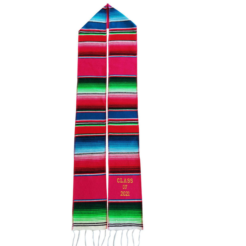 mixed colors 2023 hispanic  mexican sarape graduation sash Stole Stoll