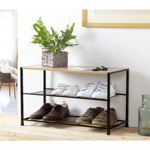 Two Tier Shoe Rack Can Be Used As A Table And A Shelf Designs Simple Shoe Display Racks