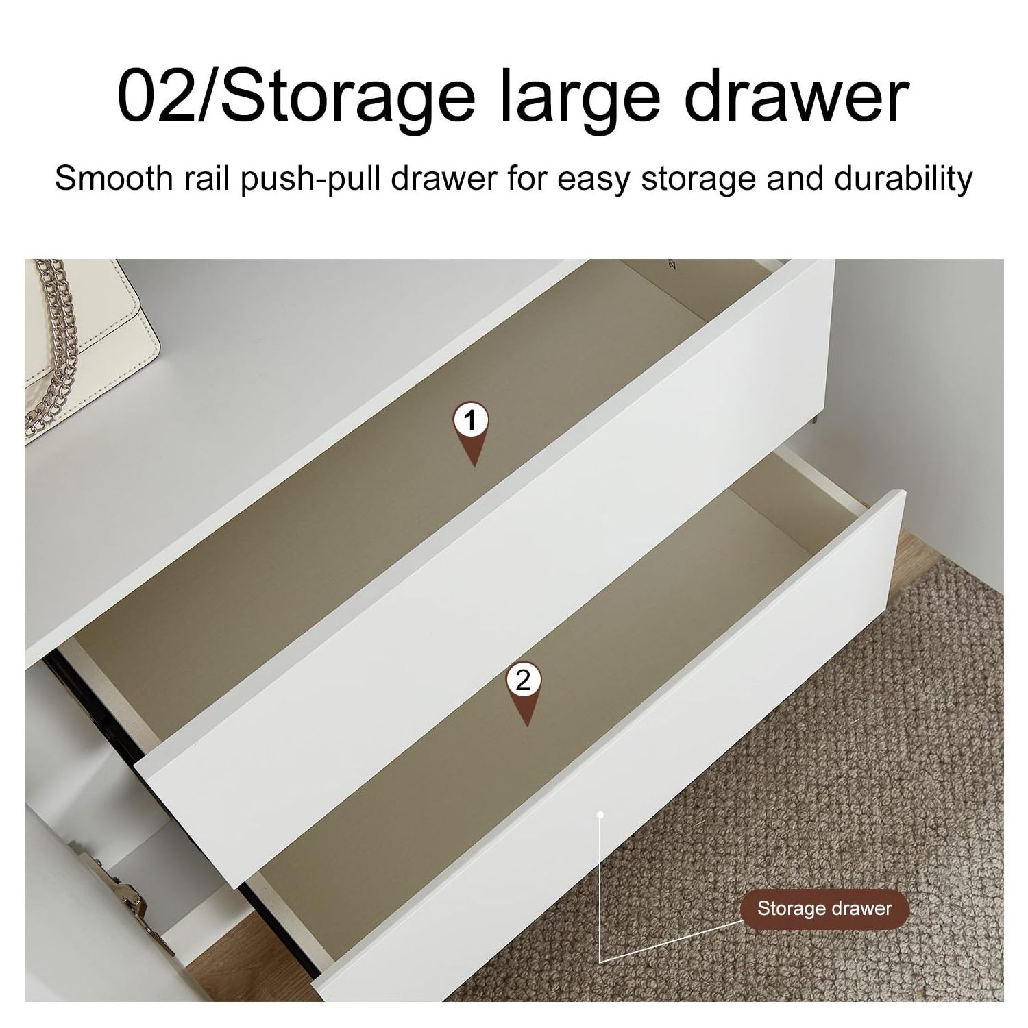 Wardrobe Closet with 4 Door Large Freestanding Wardrobe Bedroom Furniture with Hanging Rod  Wood Clothes Storage Organizer