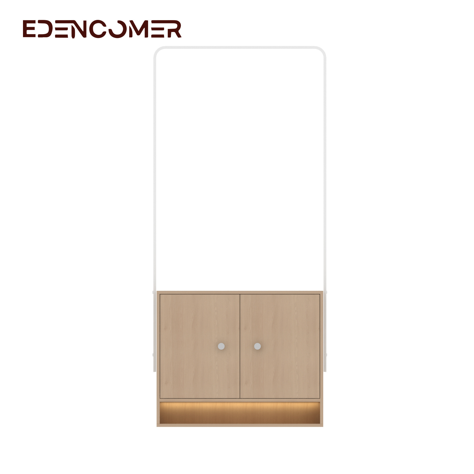 Edencomer Scandinavian Design Minimalist Style Meubles De Maison Wooden Shoe Cabinet with Hall Tree for Entry Room