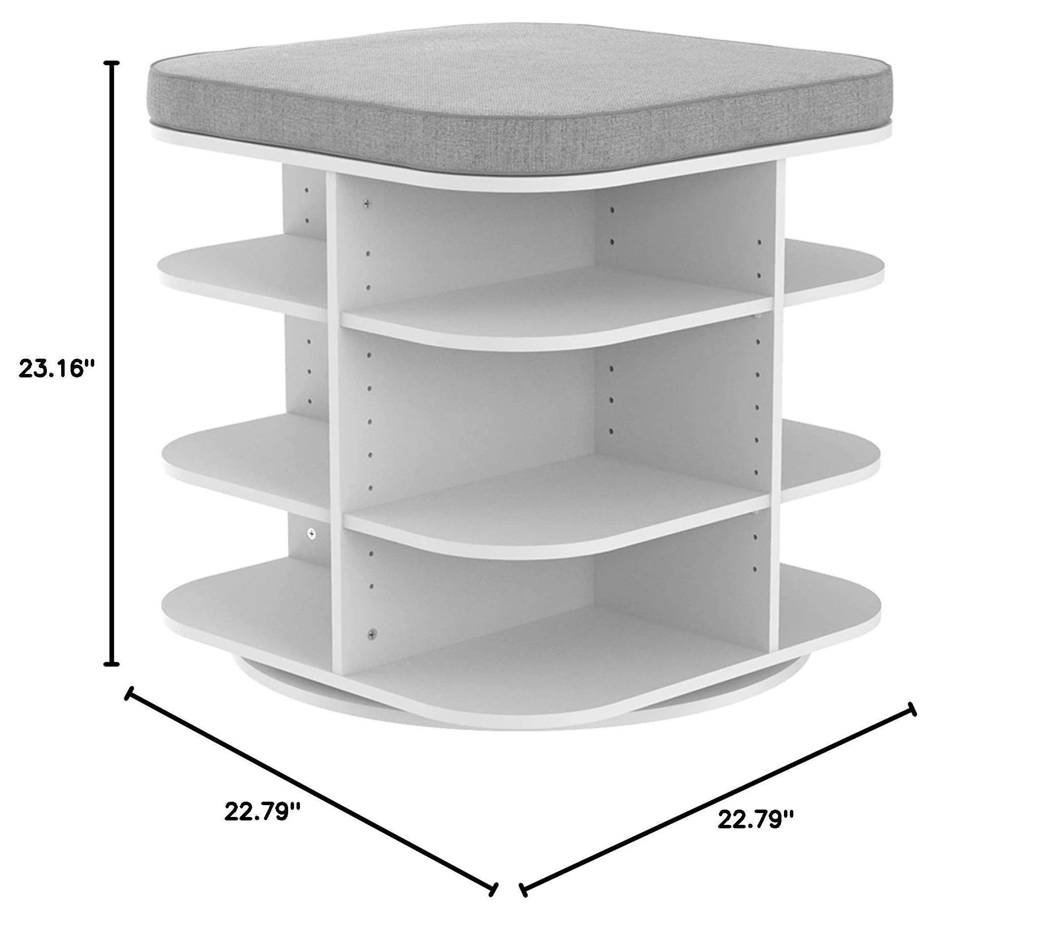 High Quality Space Saving Home Simple Rotating Shoe Rack Multi-layer Storage Shoe Bench For Entry Room Furniture