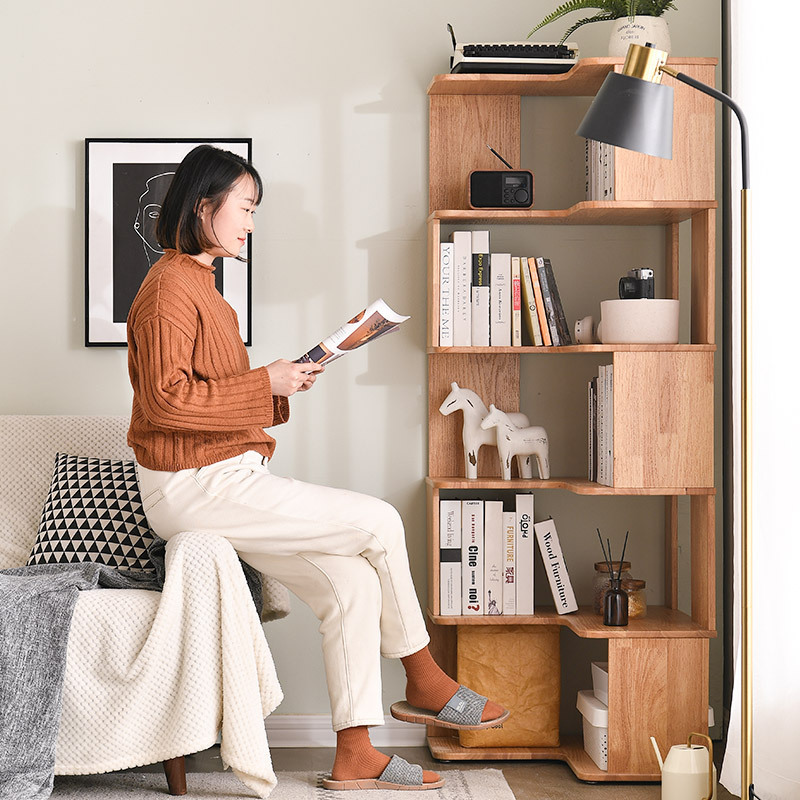 2023 Hot Selling Modern Design MDF/PB  Wooden book shelf  for living room