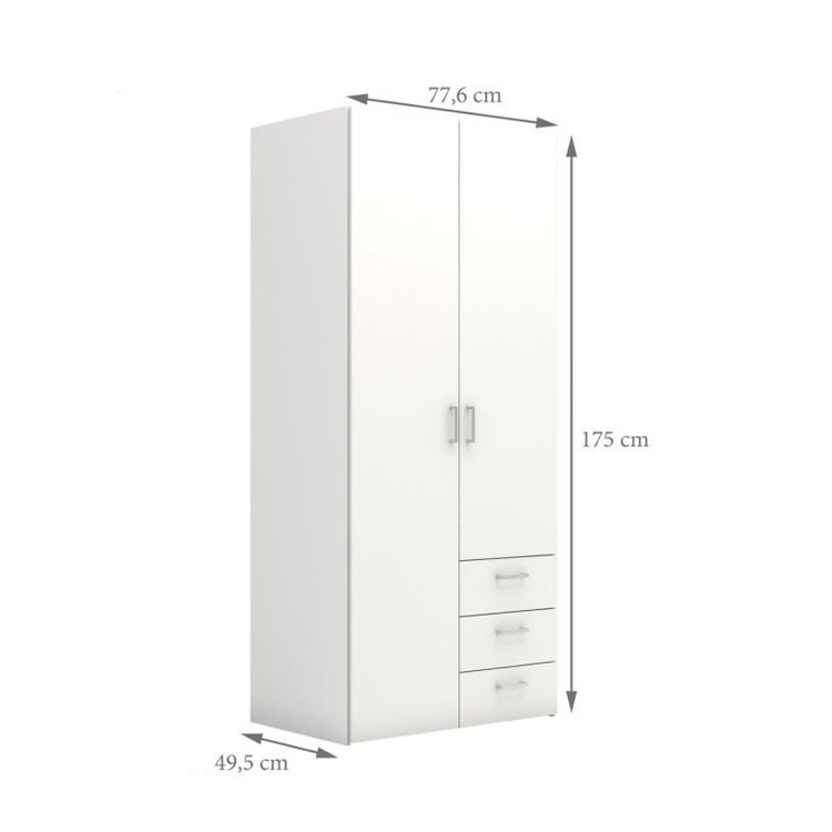 ZKL082 Simple Design Bedroom Wardrobe Closet with Drawers