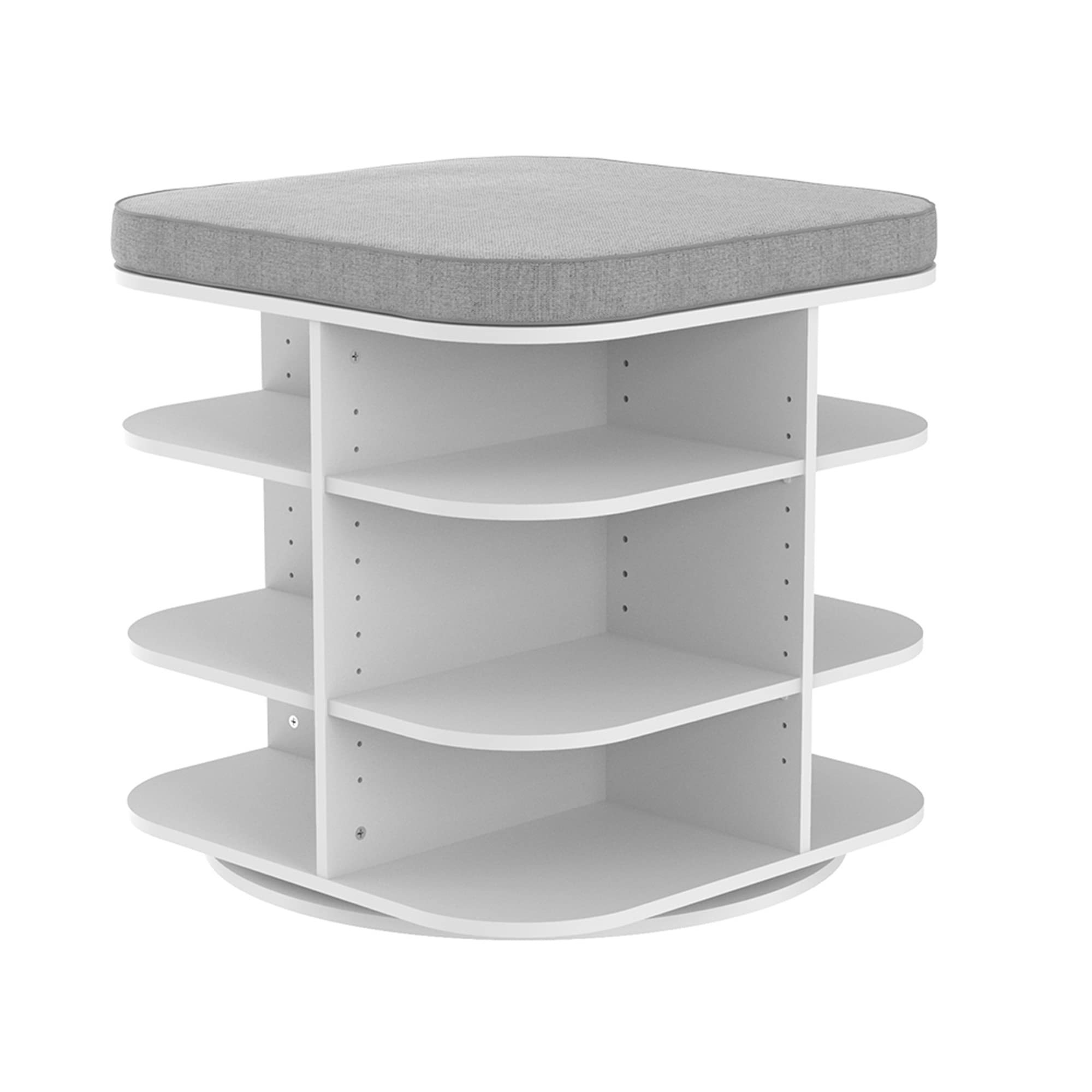 High Quality Space Saving Home Simple Rotating Shoe Rack Multi-layer Storage Shoe Bench For Entry Room Furniture