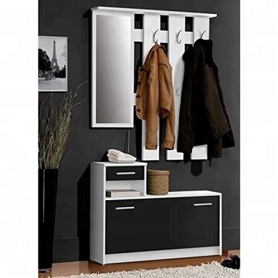 Wood shoe Cabinet furniture Large Capacity Tumbled Bucket Wood Entrance Storage Cabinet Dustproof Shoe Organizer