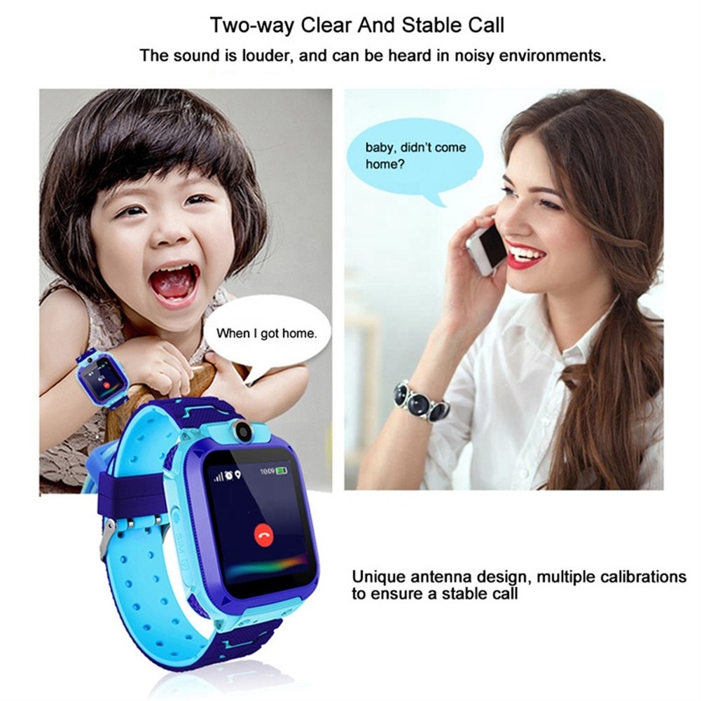 Q12B 1.54 Inch Student LBS Tracking Reloj Inteligente Para Ninos GPS Alarm Clock Message Reminder Kids Smart Watch