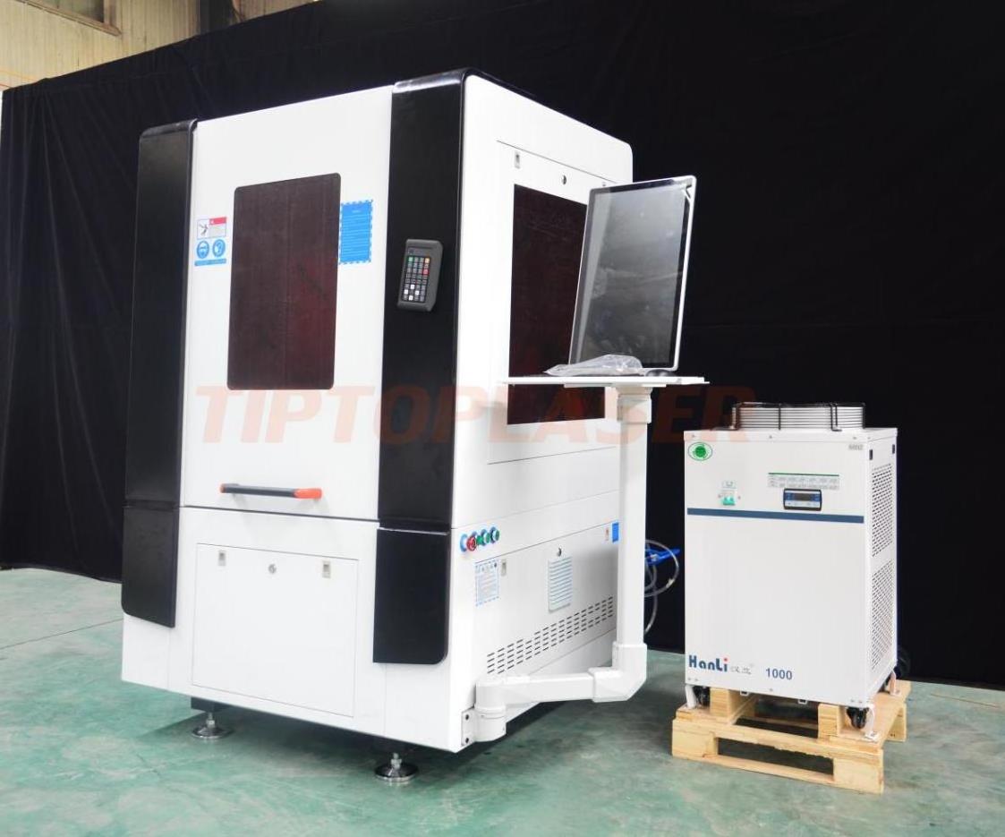 Enclosed Door 3030 Fiber Laser Cutting Machine for Gold Silver Sheet Metal Cutting Head High Precision