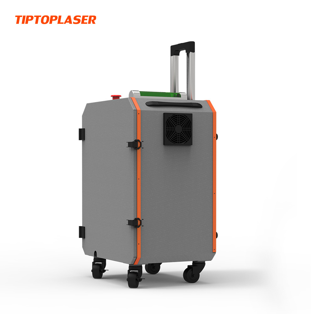 TIPTOPLASER 100W 200W Pulse Laser Cleaning Machine Car Refurbishment Cleaning Mold Cleaning not Damage rust paint removal laser