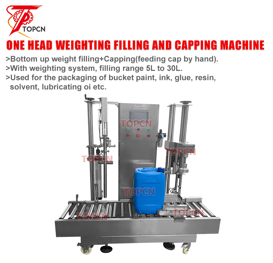 Automatic Weighting Jerry Can Filler 25Ltr 30Lter Jerry Can Drum Vegetable Oil Weight Filling Machine