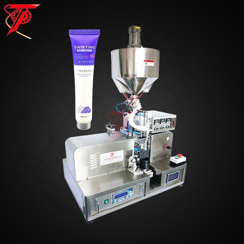 Hot sell pharma mixing ultrasonic heating PE cream semi automatic tube filling sealing machine