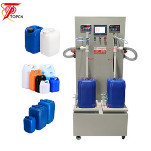 Semi Automatic Double Heads Plastic Anti Corrosion Toliet Liquid Cleaner Chlorine Bleaching Water Oil Can Weight Filling Machine