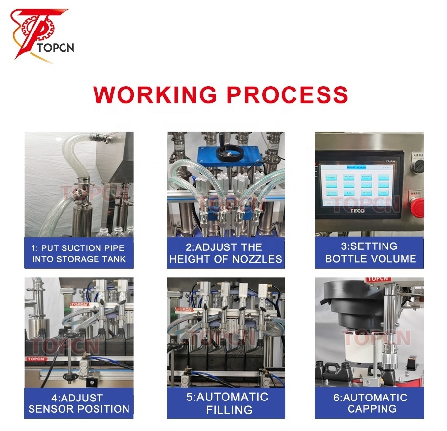 Automatic Piston Pneumatic Honey Spices Oil Water Liquid Sauce Paste Soap Detergent Shampoo Cream Lotion Bottle Filling Machine