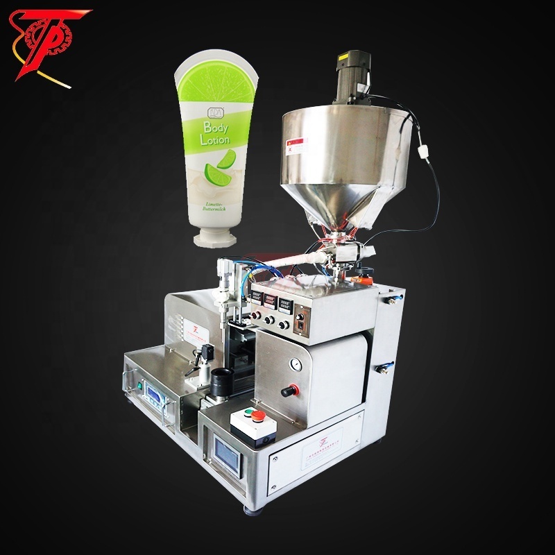 Hot sell pharma mixing ultrasonic heating PE cream semi automatic tube filling sealing machine