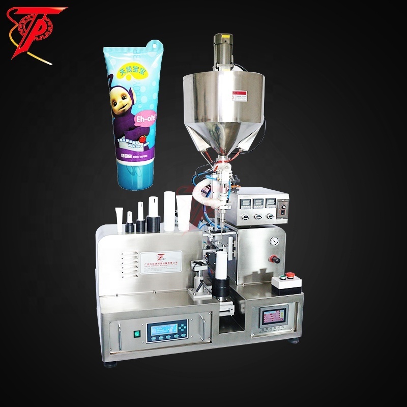 Hot sell pharma mixing ultrasonic heating PE cream semi automatic tube filling sealing machine