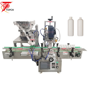 Desktop automatic screw capping glass plastic bottle cap sealing machine