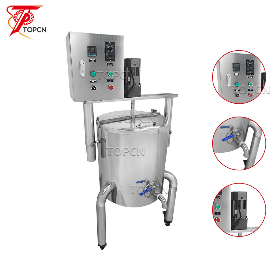 50L Stainless Steel Shampoo Soap Double Jacketed Mixer Sanitizer Liquid Detergent Electric Heating Mixing Tank