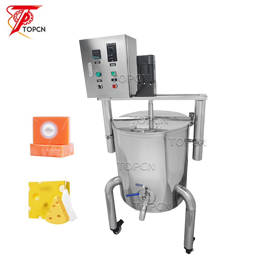 50L Stainless Steel Shampoo Soap Double Jacketed Mixer Sanitizer Liquid Detergent Electric Heating Mixing Tank