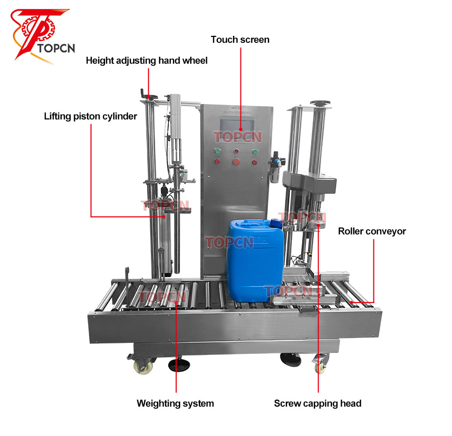 Automatic Weighting Jerry Can Filler 25Ltr 30Lter Jerry Can Drum Vegetable Oil Weight Filling Machine