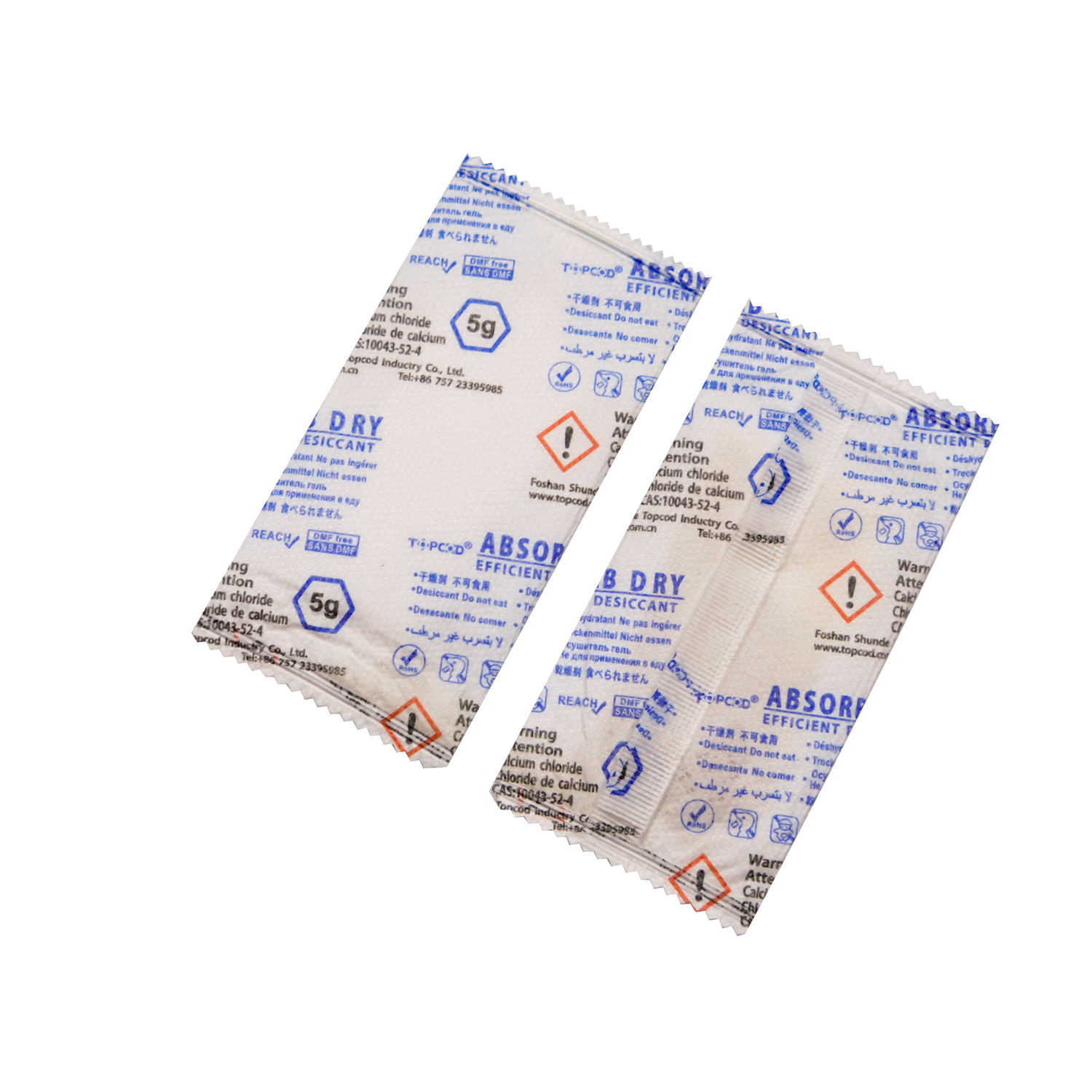 Biodegradable CaCl2 Chloride Desiccant Quick Absorb Moisture for Denim textile products