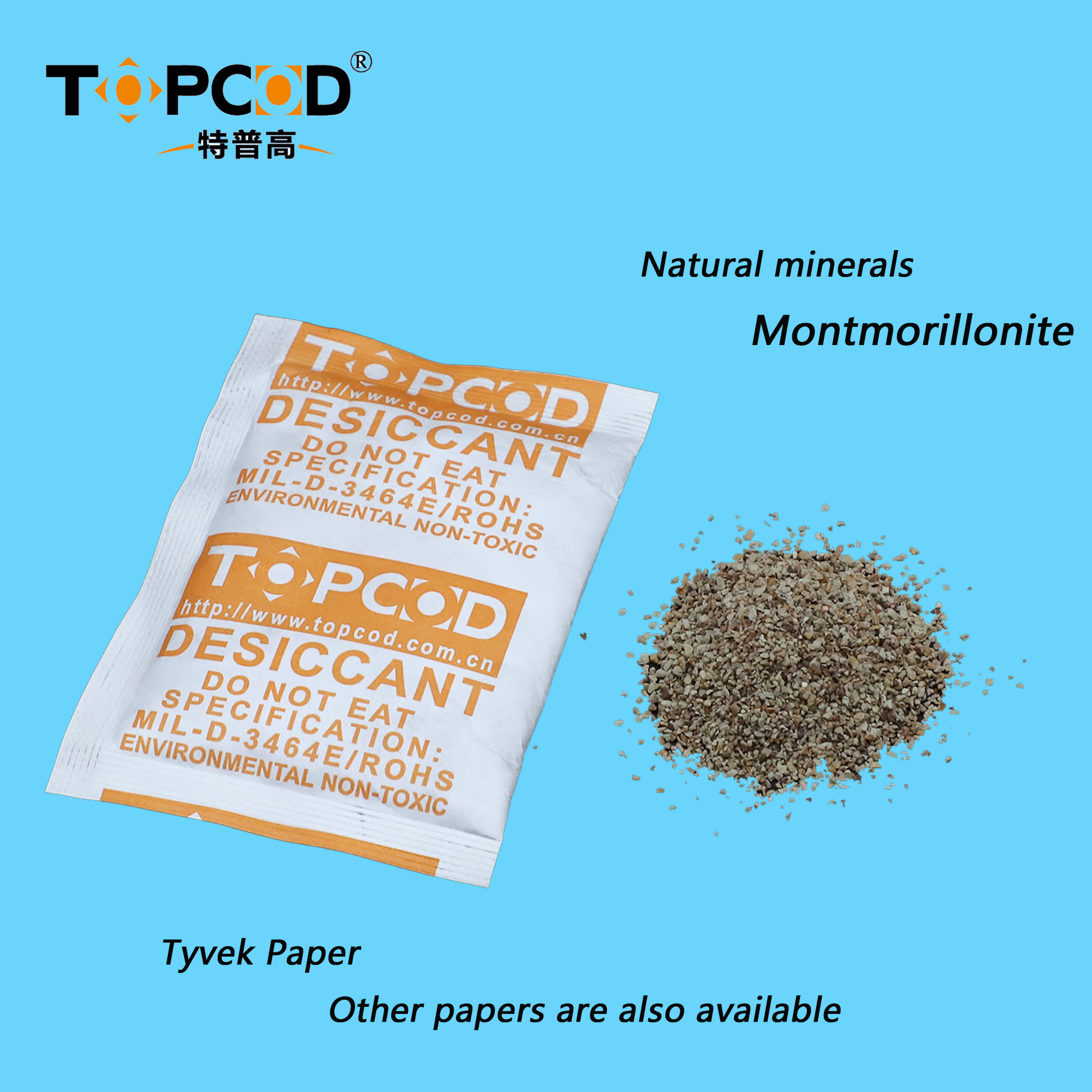 Top one 5 Grams Environmental Friendly Desiccant Clay Anti Mold Montmorillonite Clay Desiccant