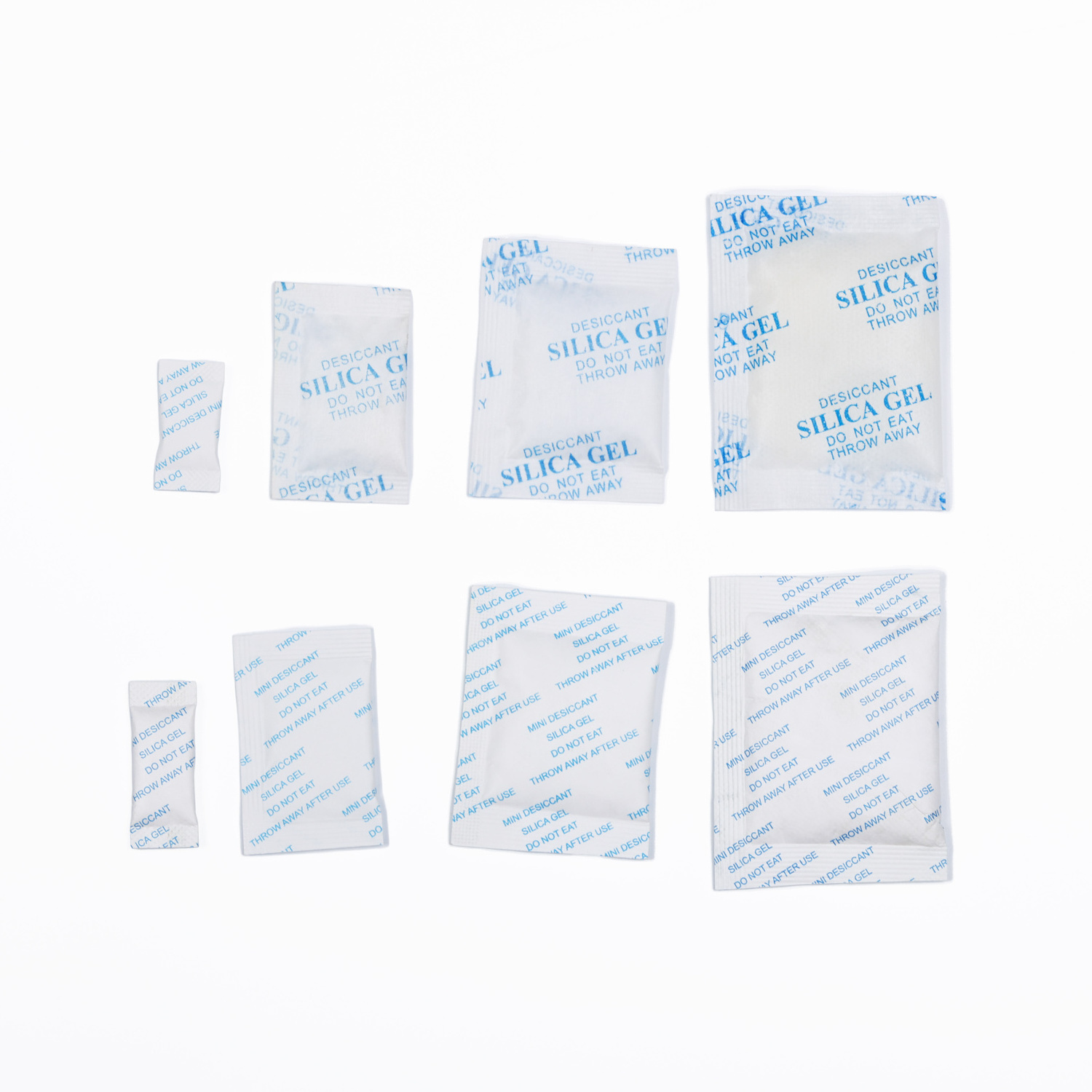 Food Grade Silica Gel Packets 1G,2G,3G,5G,10G,50G,100G,200G Silica Gel Desiccant Bags White Silica Gel