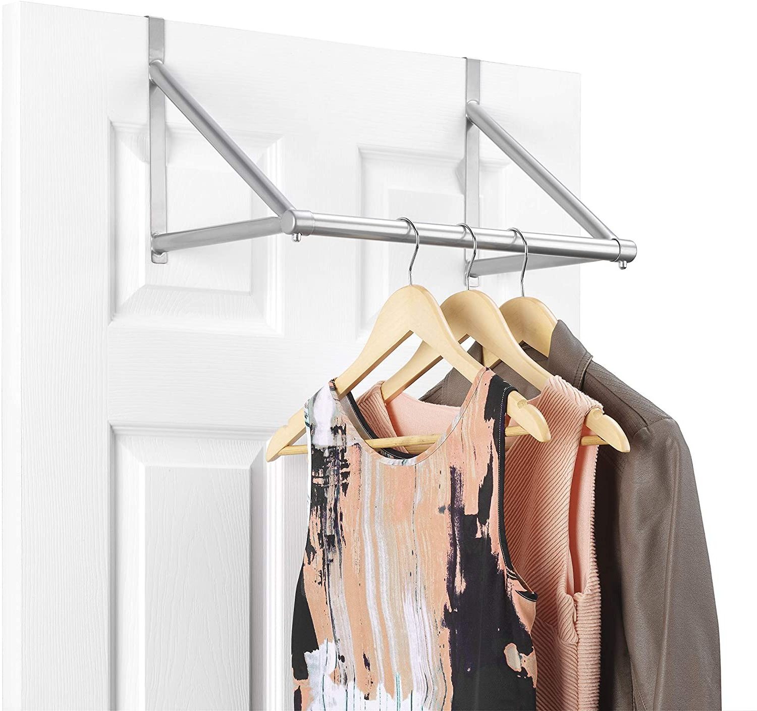 Simple Houseware Over the Door Clothes Hanging Rod