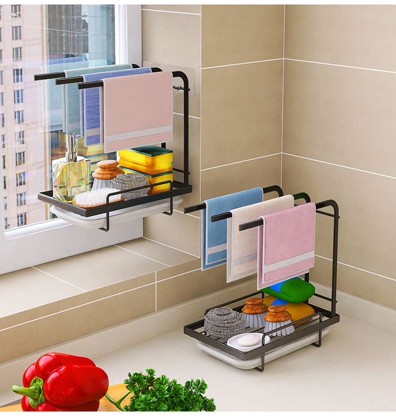 Wall Mounted Cabinet Organizer Sink Shelf Cabinet Storage Shelves for Kitchen Bathroom Utensils Organizer